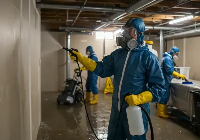 Basement Sanitization and Antimicrobial Treatment process in Oakland, FL